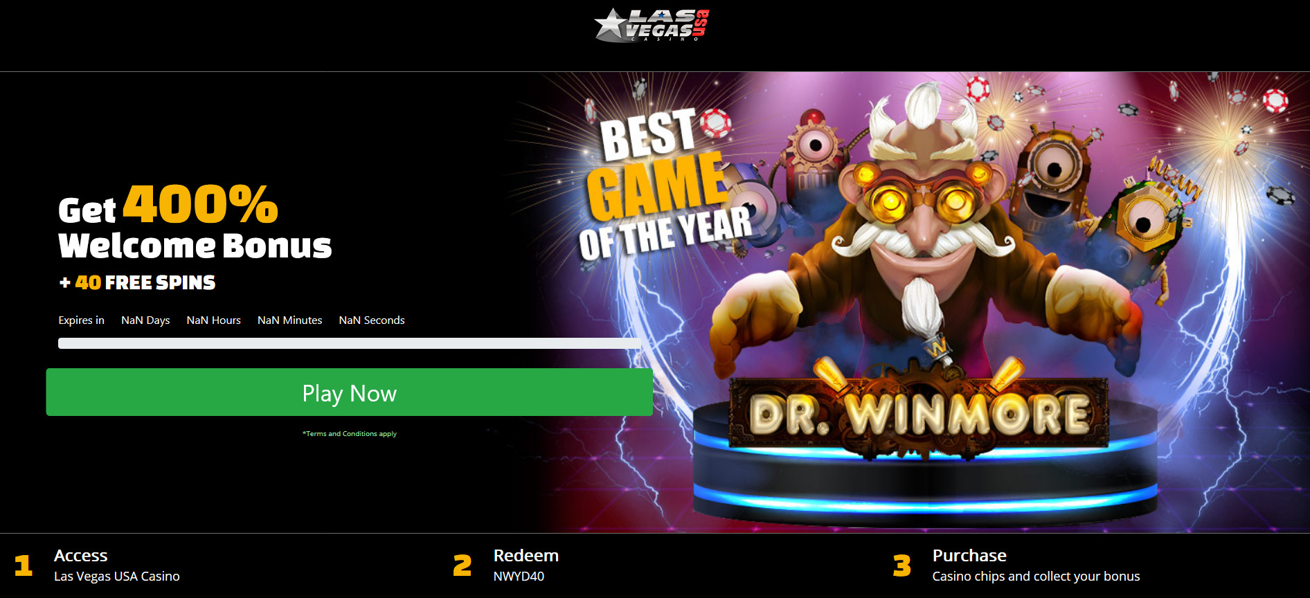 Get 400% Welcome Bonus + 40 FREE SPINS